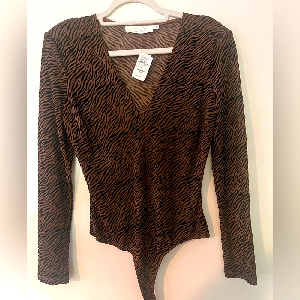 NEW! ASTR Bodysuit, Animal print